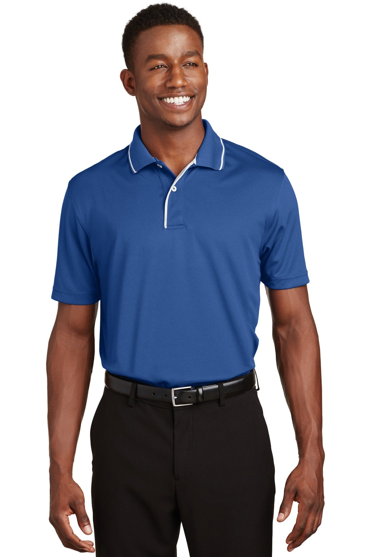 Sport-Tek? Dri-Mesh? Polo with Tipped Collar and Piping.  K467