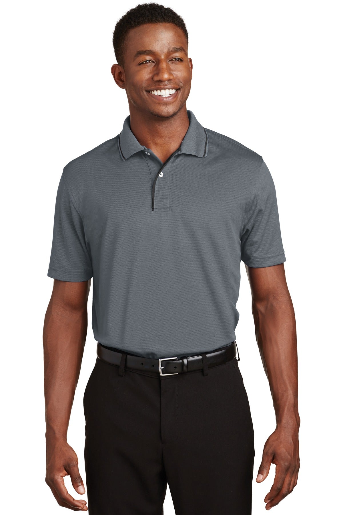 Sport-Tek? Dri-Mesh? Polo with Tipped Collar and Piping.  K467