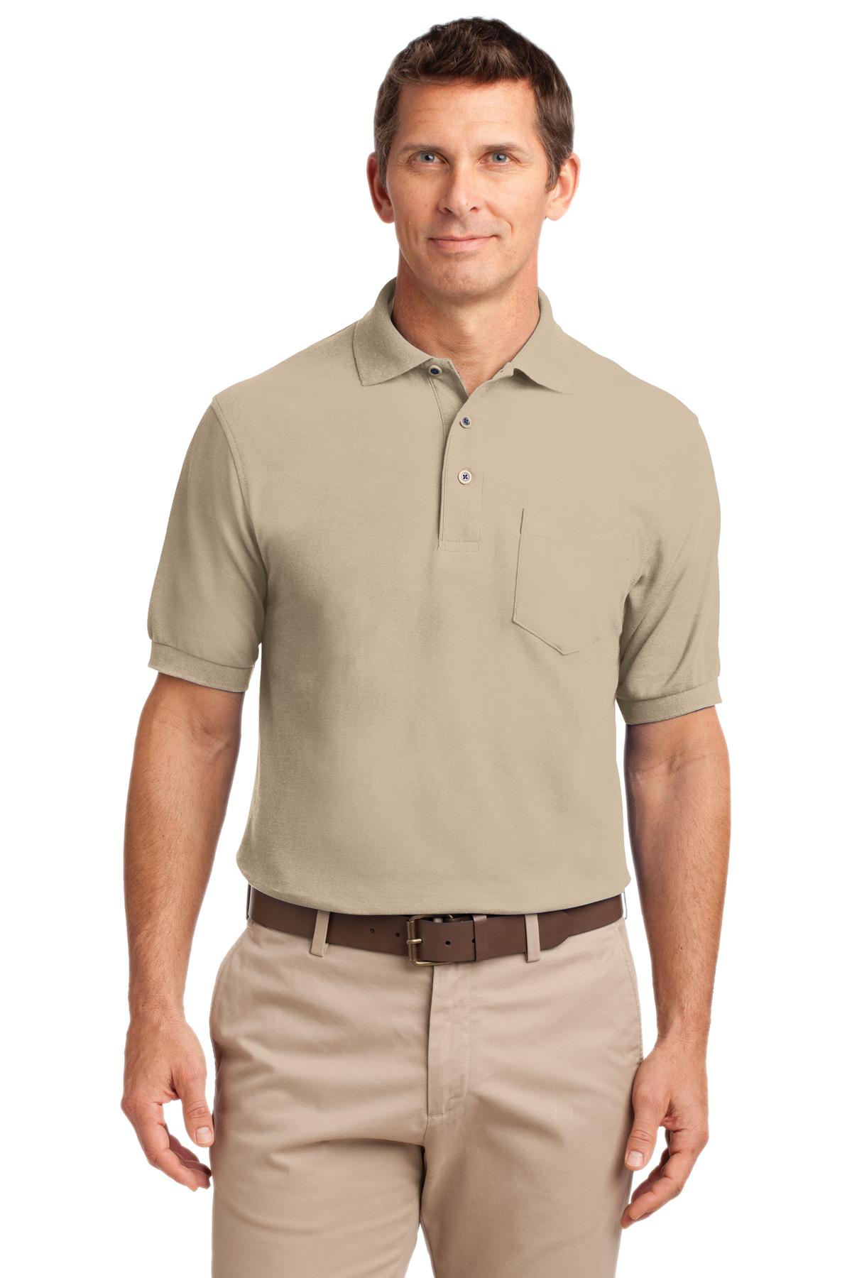 Port Authority? Silk Touch? Polo with Pocket.  K500P