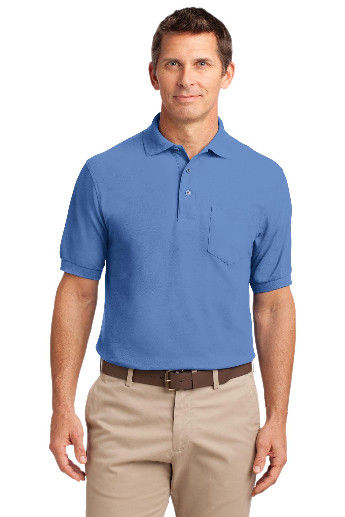 Port Authority? Silk Touch? Polo with Pocket.  K500P