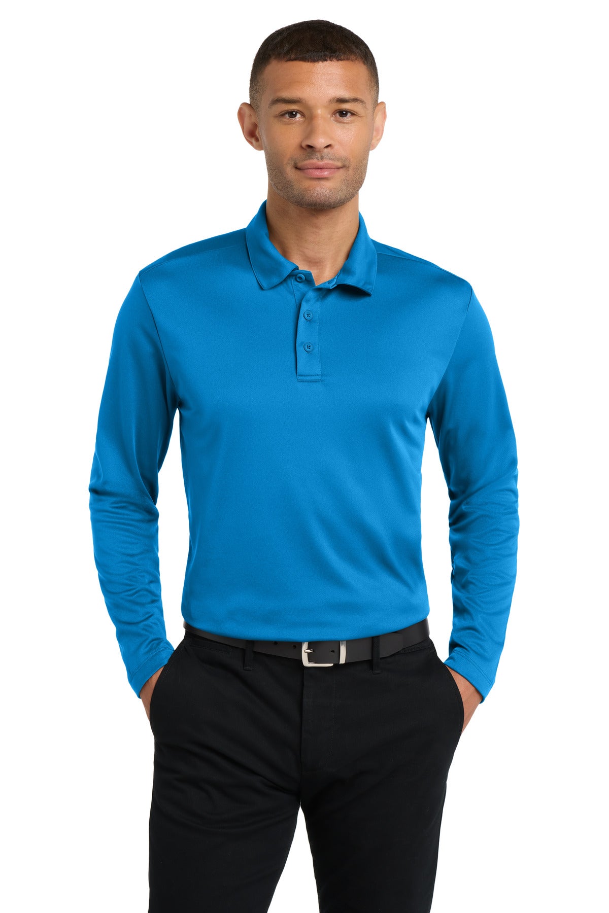 Port Authority? Silk Touch? Performance Long Sleeve Polo. K540LS