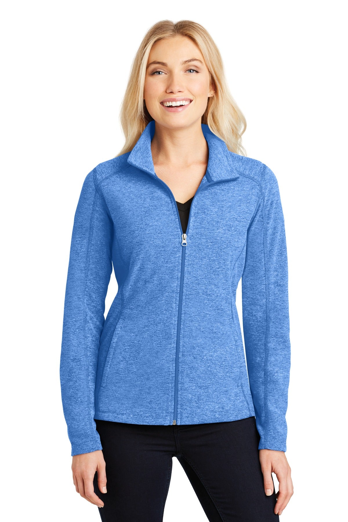 Port Authority? Women's Heather Microfleece Full-Zip Jacket. L235