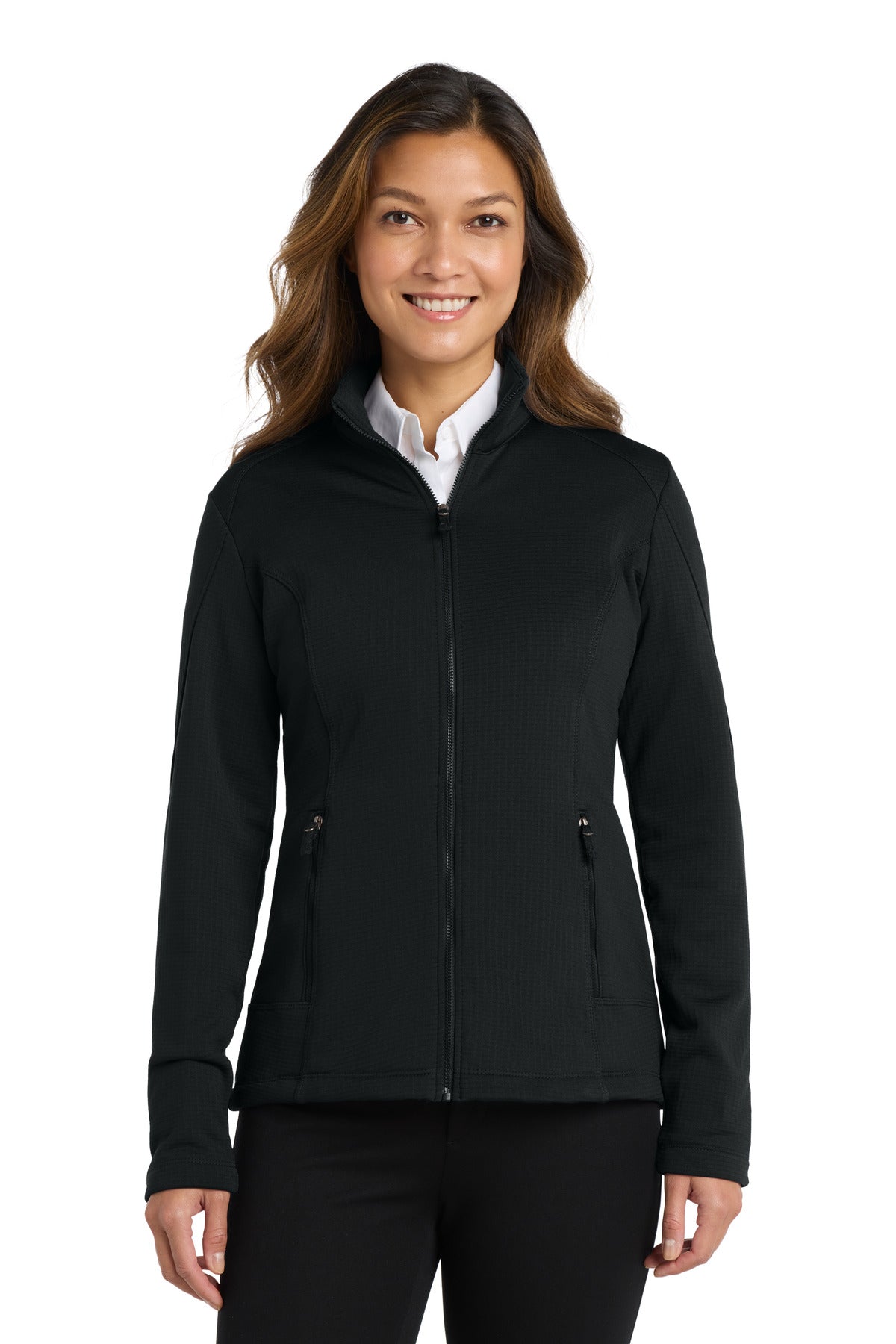 Port Authority ? Women's Grid Fleece Jacket. L239