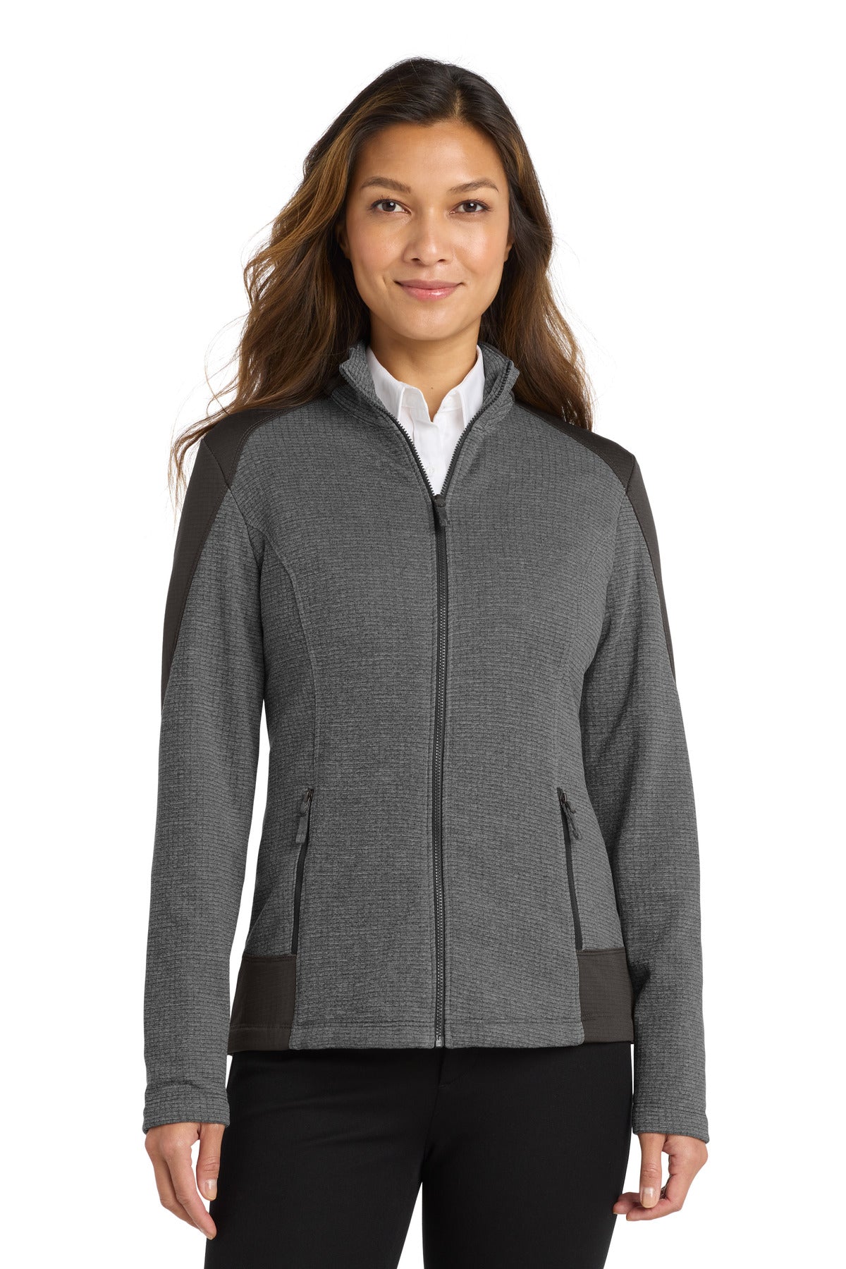 Port Authority ? Women's Grid Fleece Jacket. L239