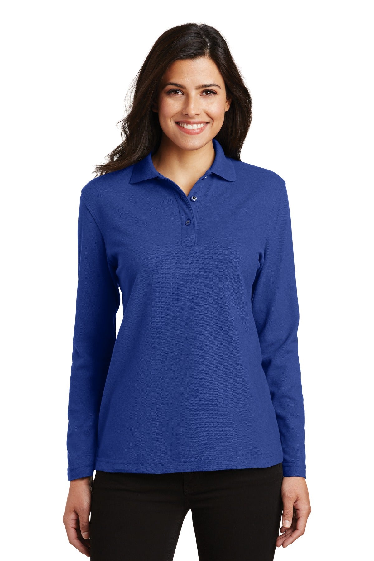 Port Authority? Women's Silk Touch? Long Sleeve Polo.  L500LS