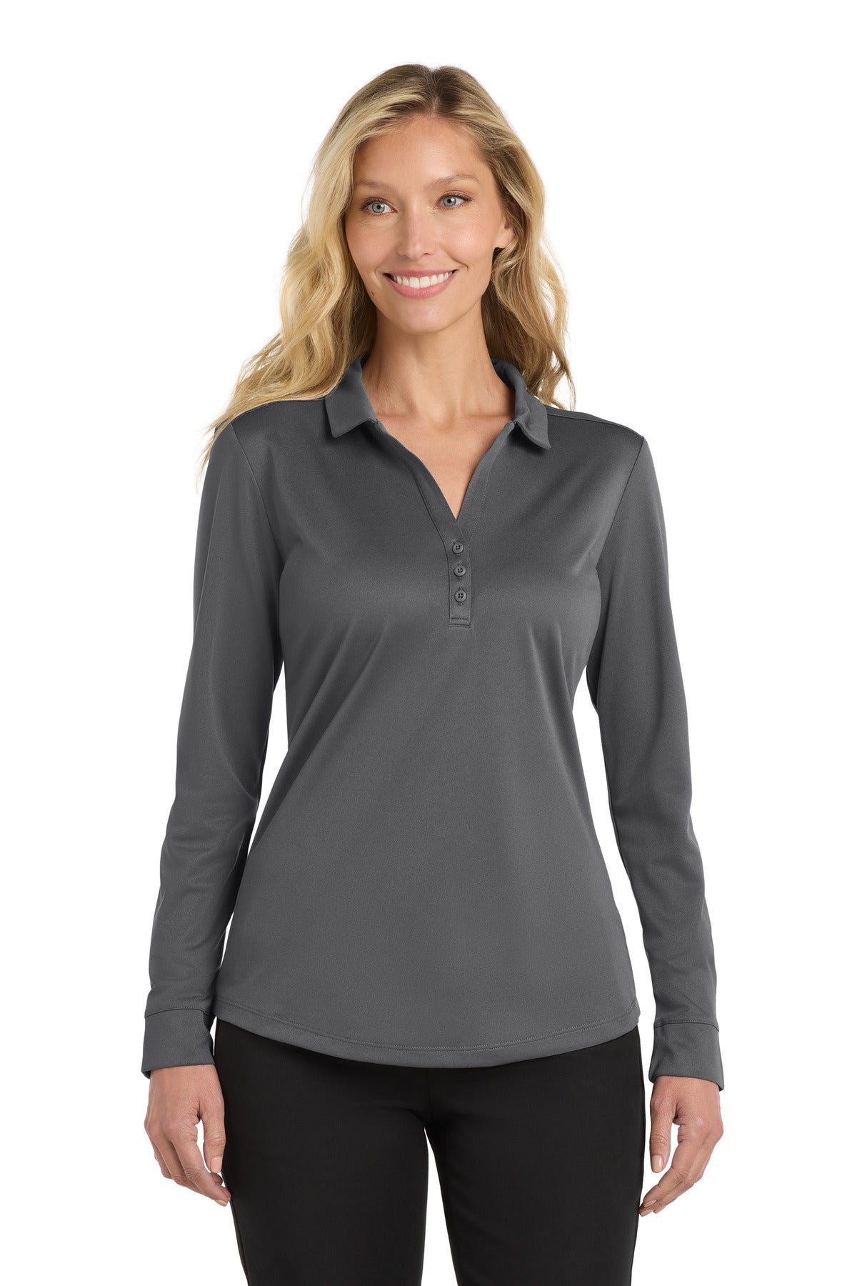 Port Authority ? Women's Silk Touch ?  Performance Long Sleeve Polo. L540LS