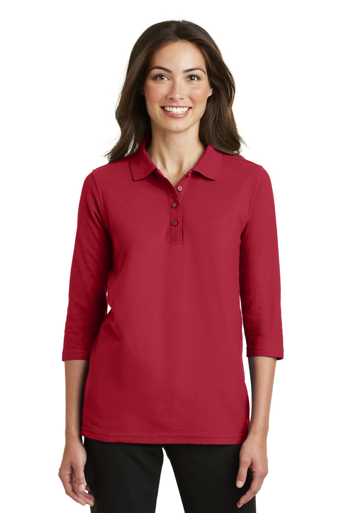 Port Authority? Women's Silk Touch? 3/4-Sleeve Polo. L562