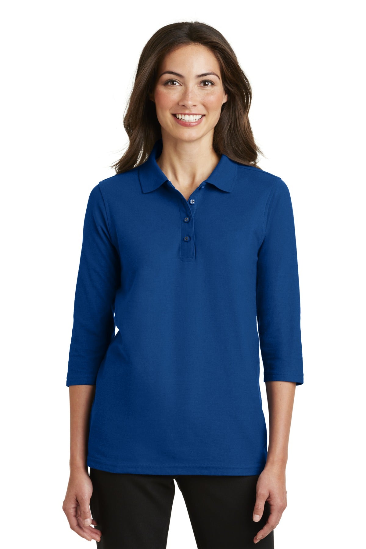 Port Authority? Women's Silk Touch? 3/4-Sleeve Polo. L562