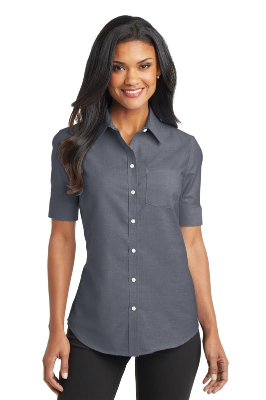 Port Authority? Women's Short Sleeve SuperPro? Oxford Shirt. L659