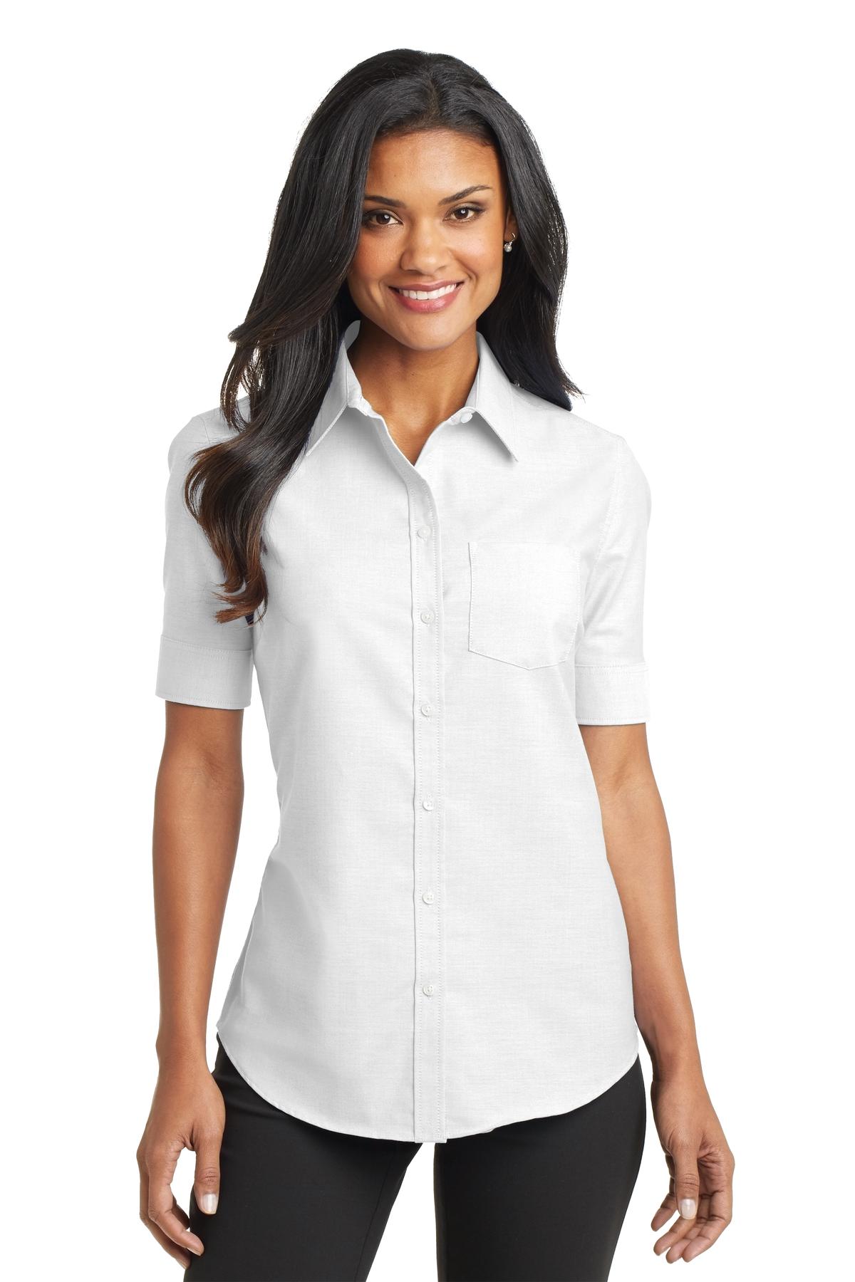 Port Authority? Women's Short Sleeve SuperPro? Oxford Shirt. L659