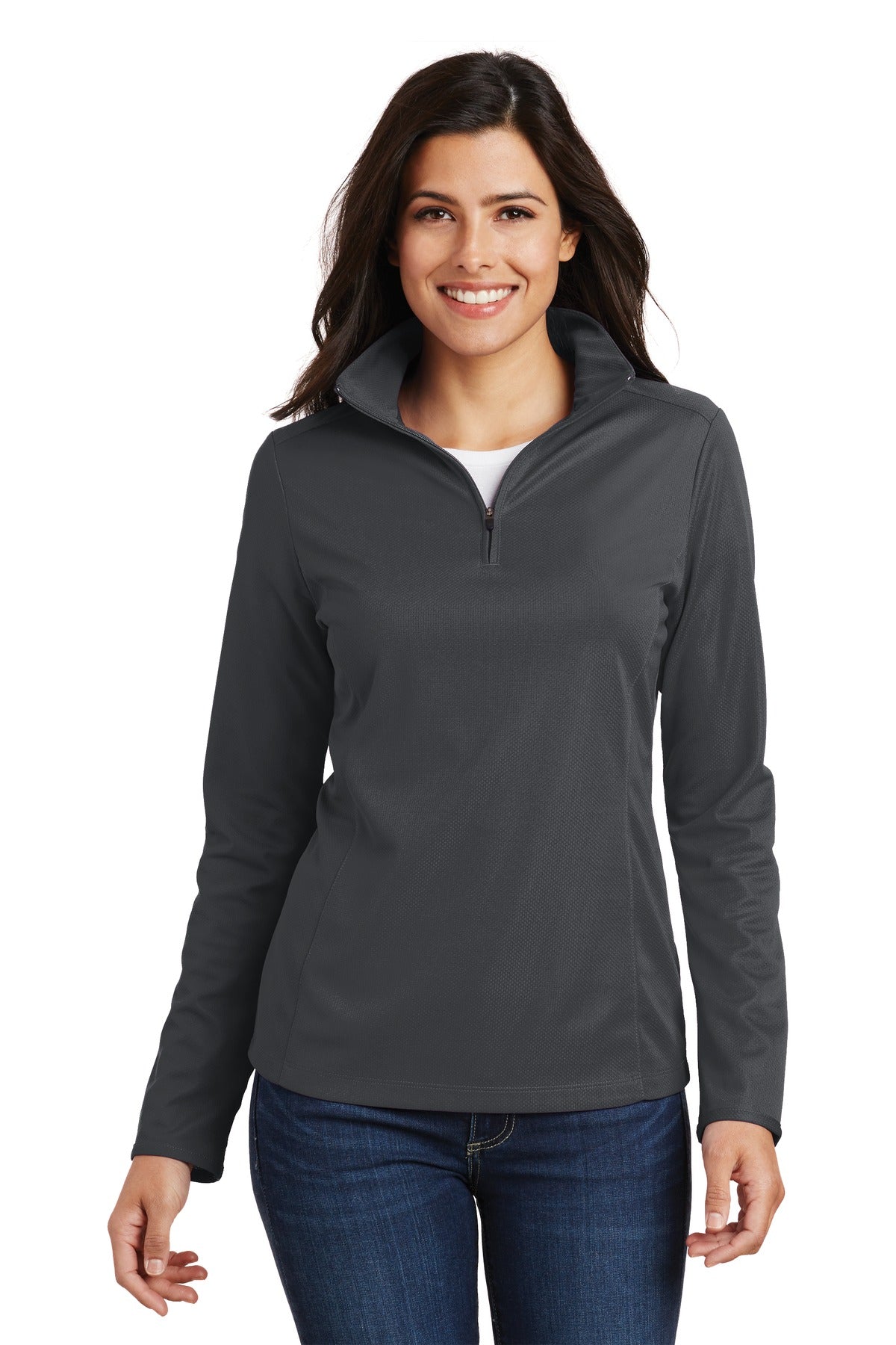 Port Authority? Women's Pinpoint Mesh 1/2-Zip . L806