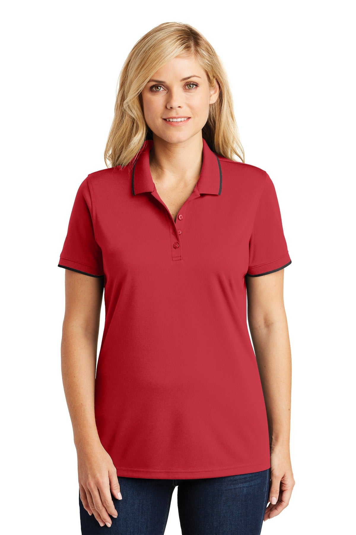 Port Authority? Women's Dry Zone? UV Micro-Mesh Tipped Polo. LK111