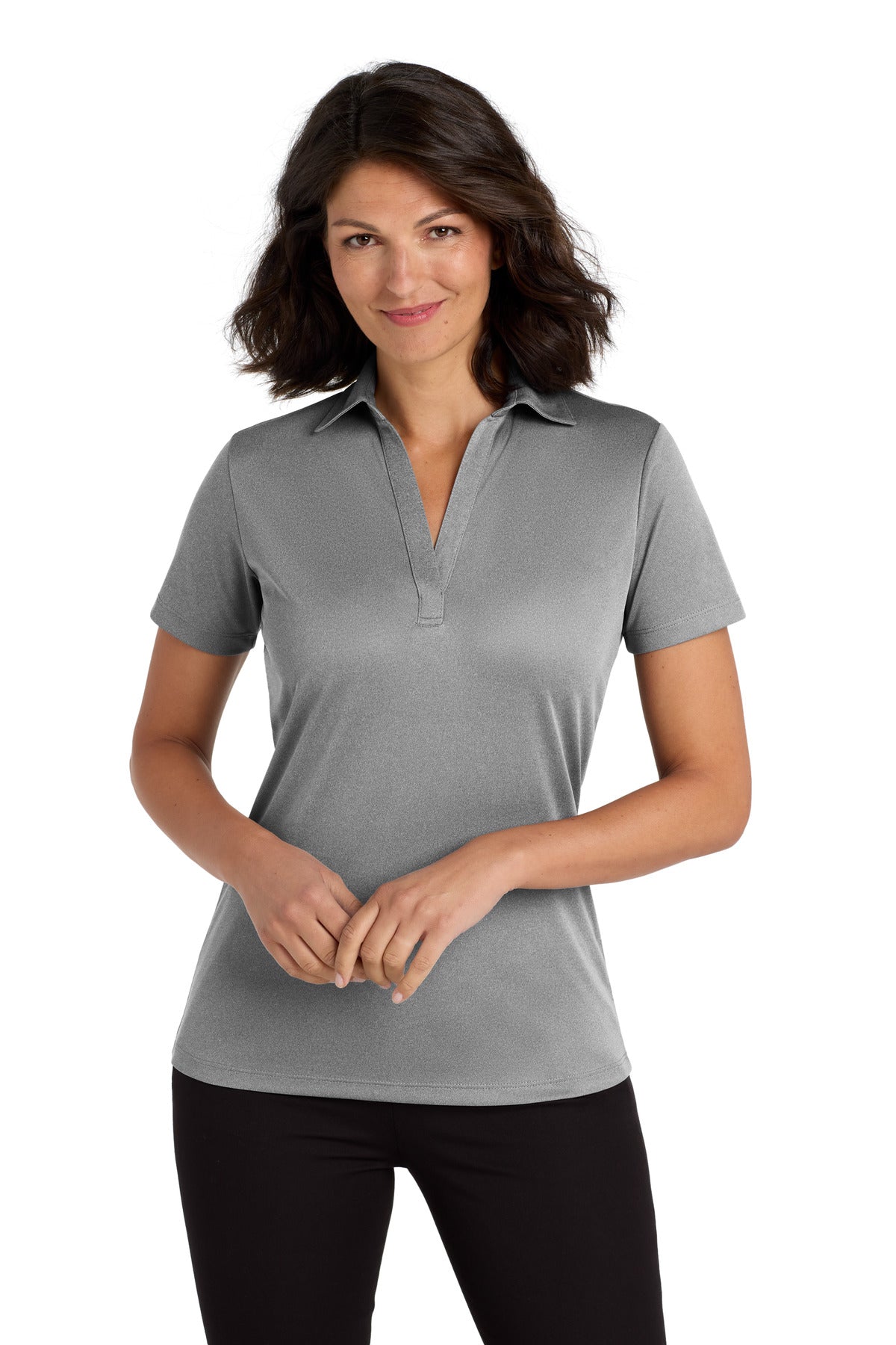 Port Authority ? Women's Heathered Silk Touch ? Performance Polo. LK542