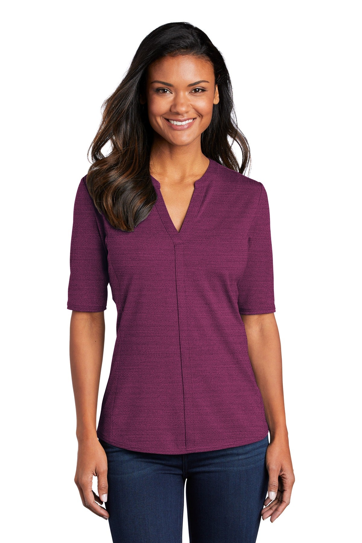 Port Authority ? Women's Stretch Heather Open Neck Top  LK583