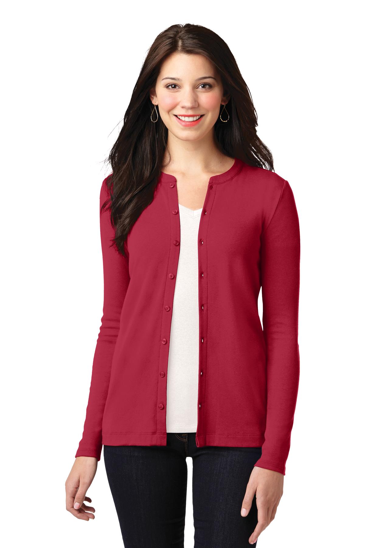 Port Authority? Women's Concept Stretch Button-Front Cardigan. LM1008