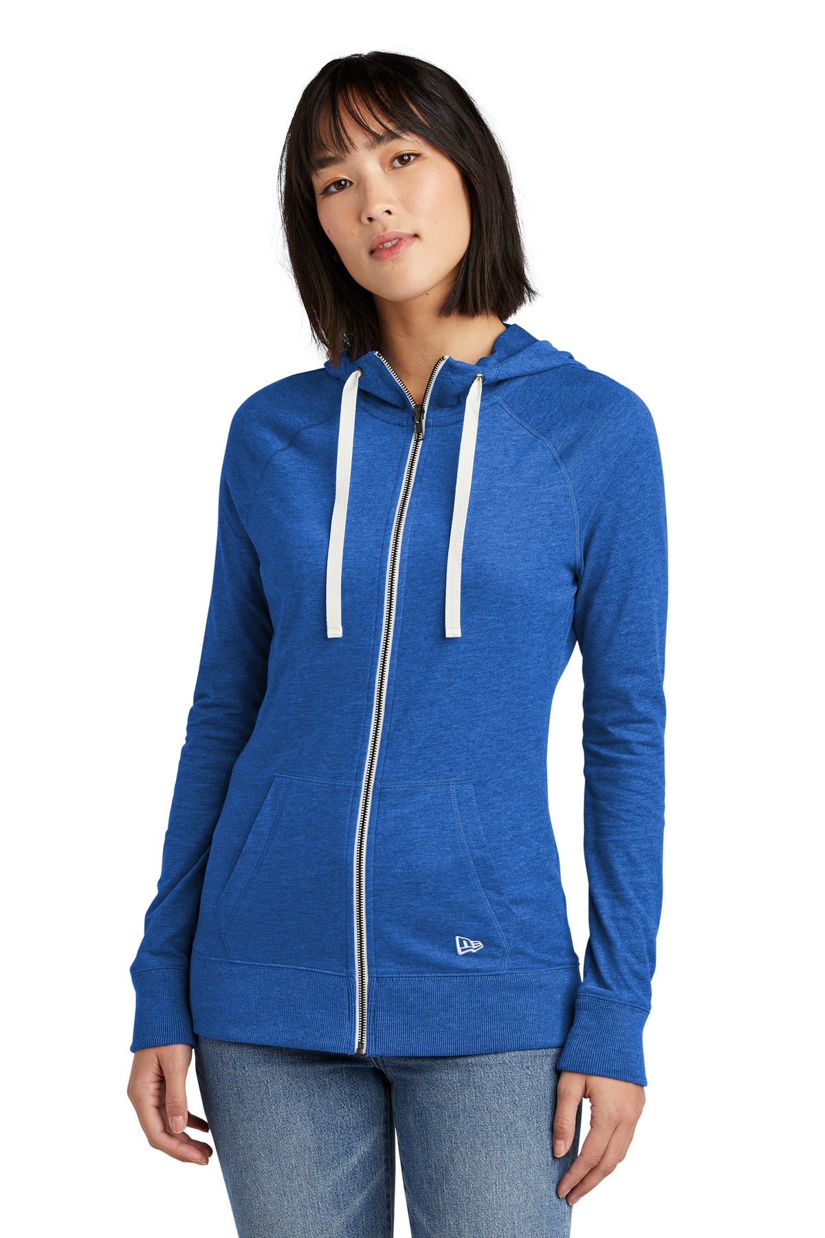 New Era? Women's Sueded Cotton Blend Full-Zip Hoodie. LNEA122