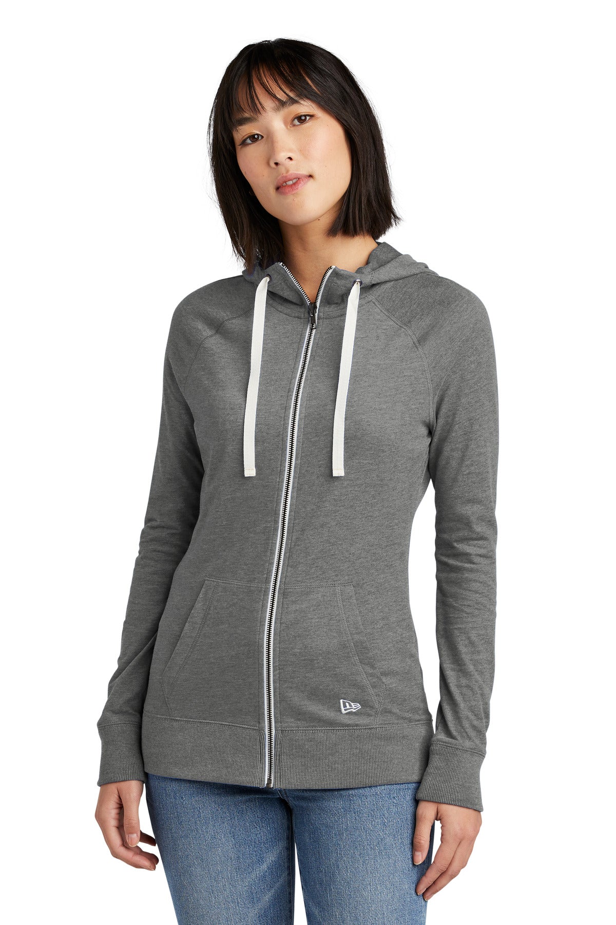 New Era? Women's Sueded Cotton Blend Full-Zip Hoodie. LNEA122