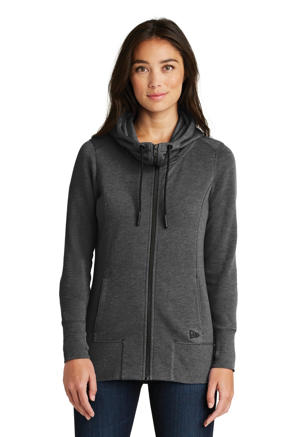 New Era ? Women's Tri-Blend Fleece Full-Zip Hoodie. LNEA511