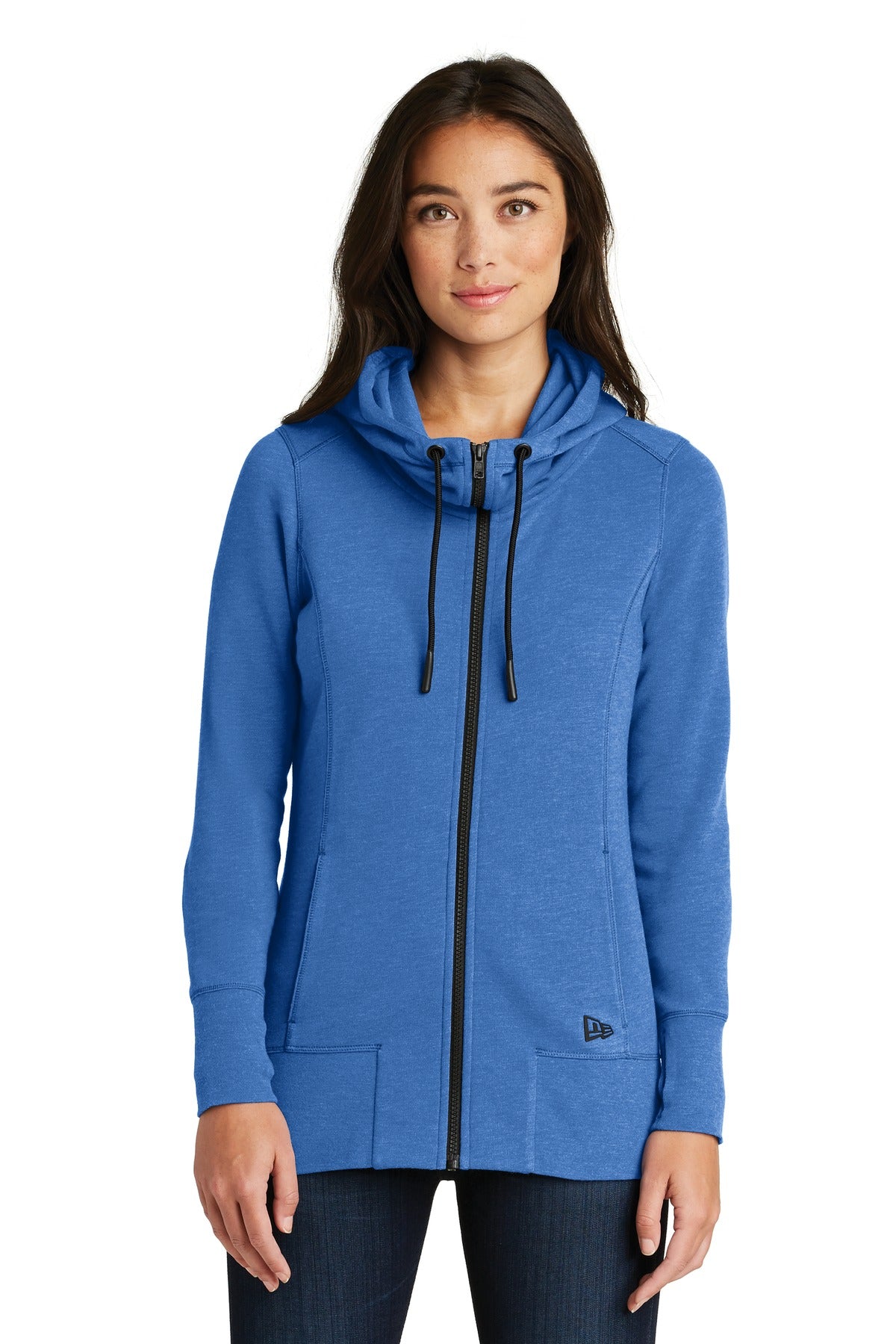 New Era ? Women's Tri-Blend Fleece Full-Zip Hoodie. LNEA511