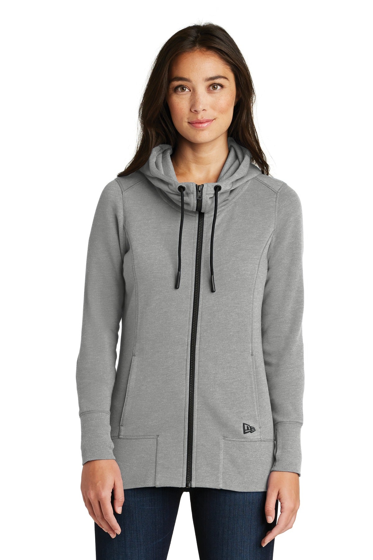 New Era ? Women's Tri-Blend Fleece Full-Zip Hoodie. LNEA511