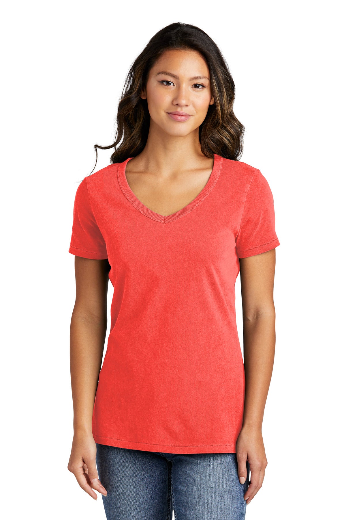 Port & Company? Women's Beach Wash? Garment-Dyed V-Neck Tee LPC099V