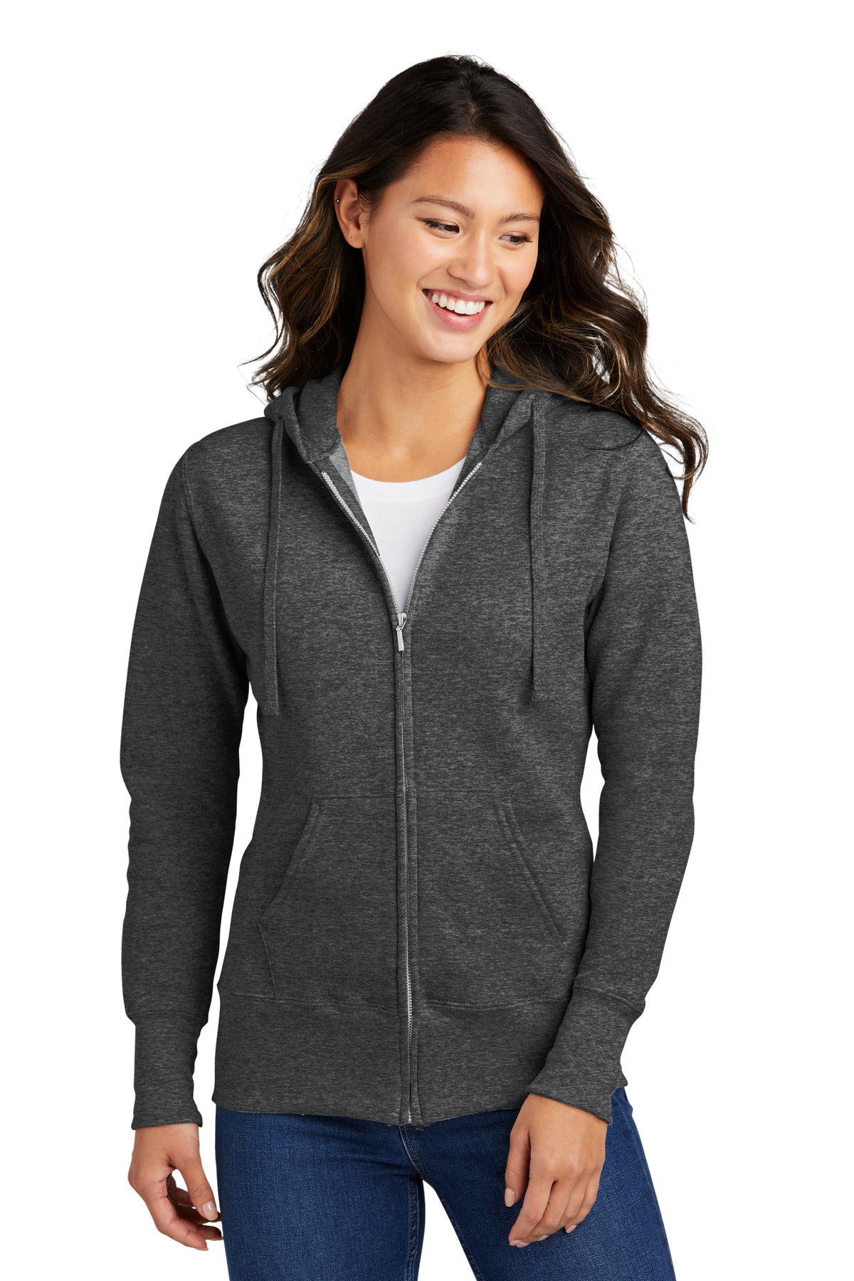 Port & Company? Women's Core Fleece Full-Zip Hooded Sweatshirt. LPC78ZH