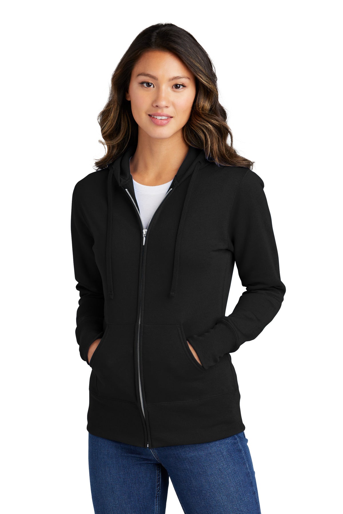 Port & Company? Women's Core Fleece Full-Zip Hooded Sweatshirt. LPC78ZH