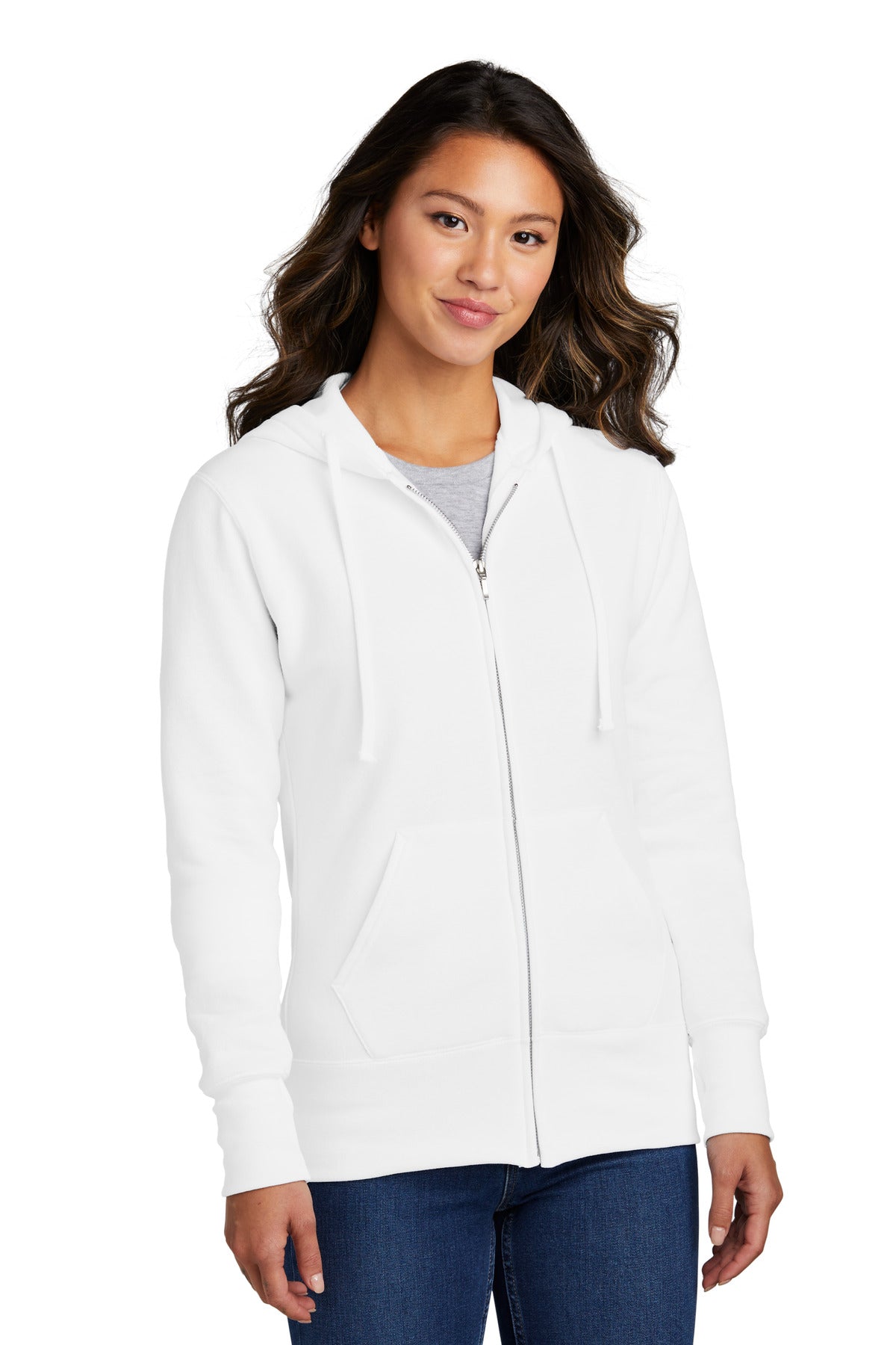 Port & Company? Women's Core Fleece Full-Zip Hooded Sweatshirt. LPC78ZH