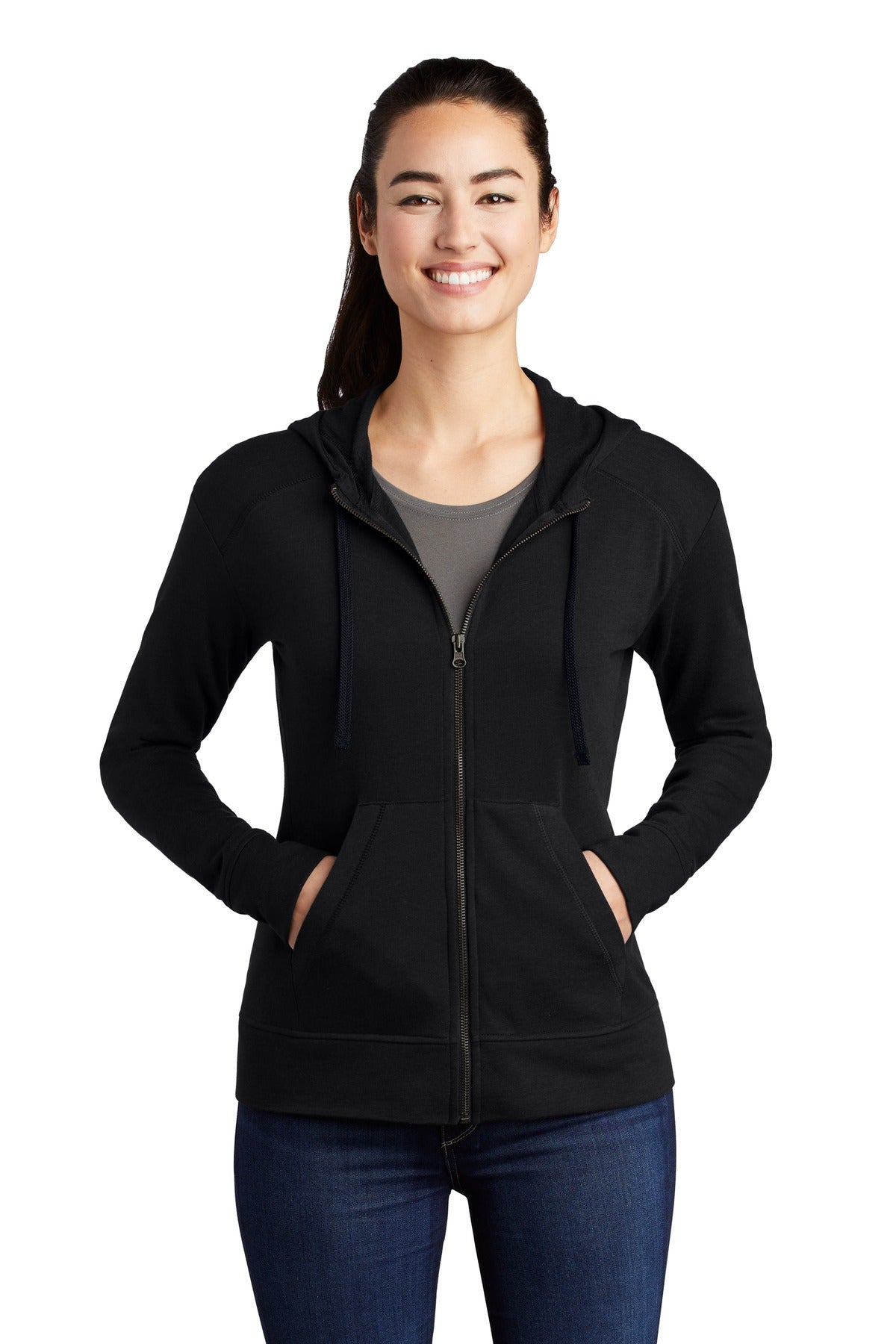 Sport-Tek ? Women's PosiCharge ? Tri-Blend Wicking Fleece Full-Zip Hooded Jacket LST293