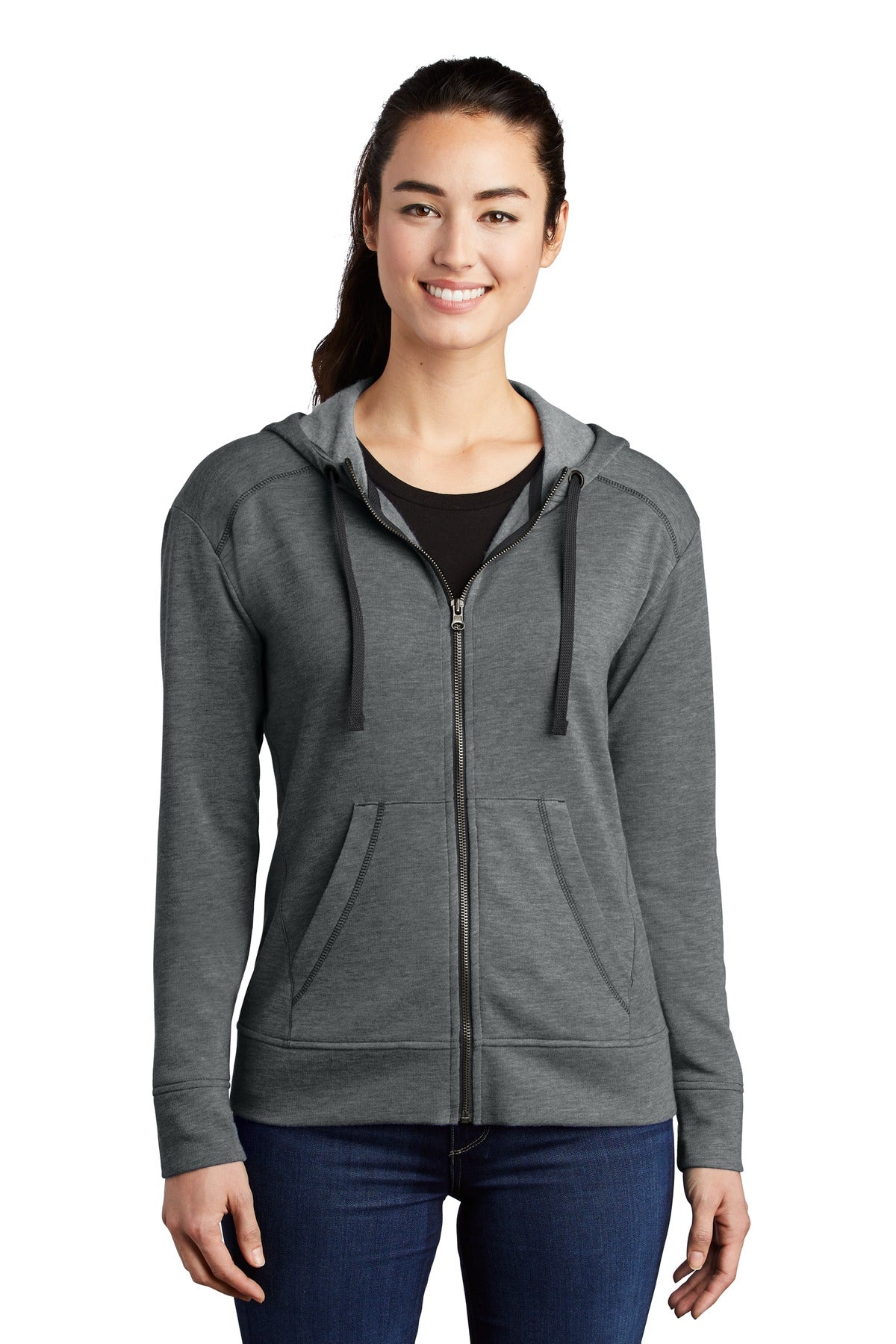 Sport-Tek ? Women's PosiCharge ? Tri-Blend Wicking Fleece Full-Zip Hooded Jacket LST293