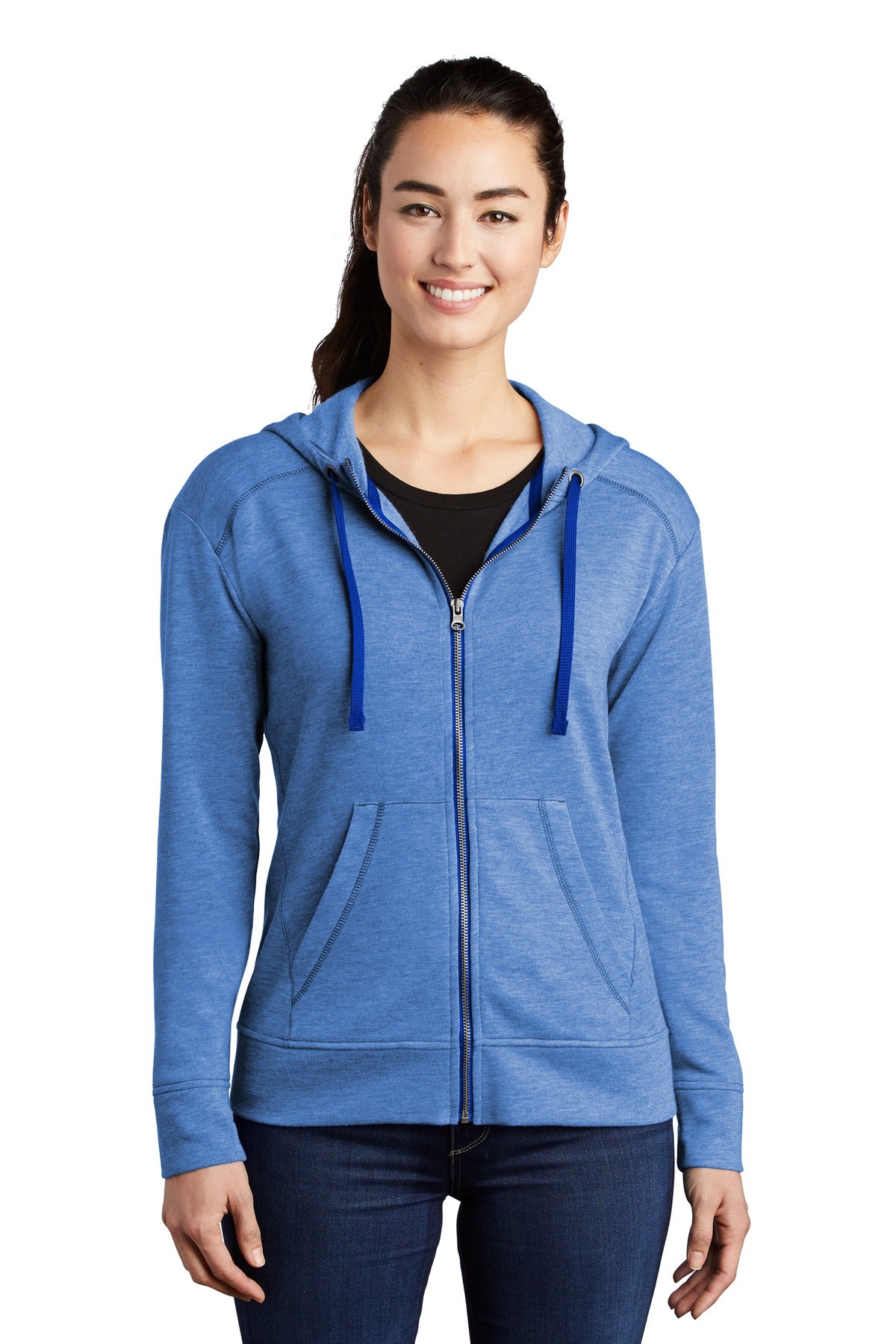 Sport-Tek ? Women's PosiCharge ? Tri-Blend Wicking Fleece Full-Zip Hooded Jacket LST293