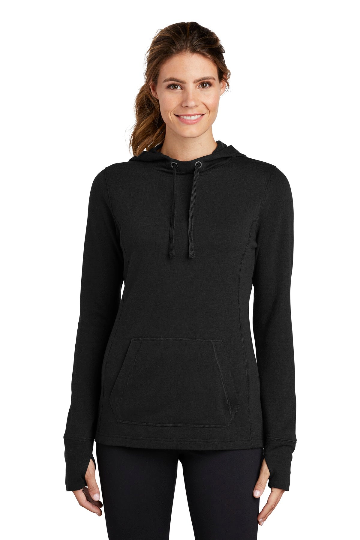 Sport-Tek ? Women's PosiCharge ? Tri-Blend Wicking Fleece Hooded Pullover. LST296