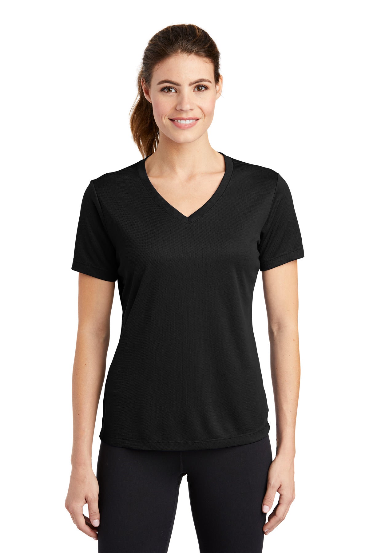 Sport-Tek? Women's PosiCharge? RacerMesh? V-Neck Tee. LST340