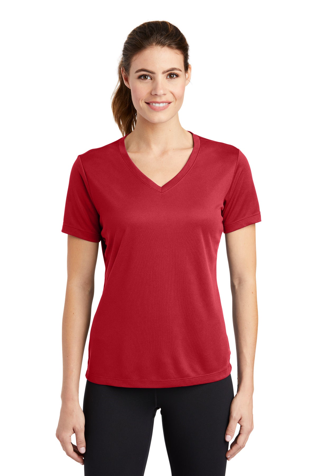 Sport-Tek? Women's PosiCharge? RacerMesh? V-Neck Tee. LST340