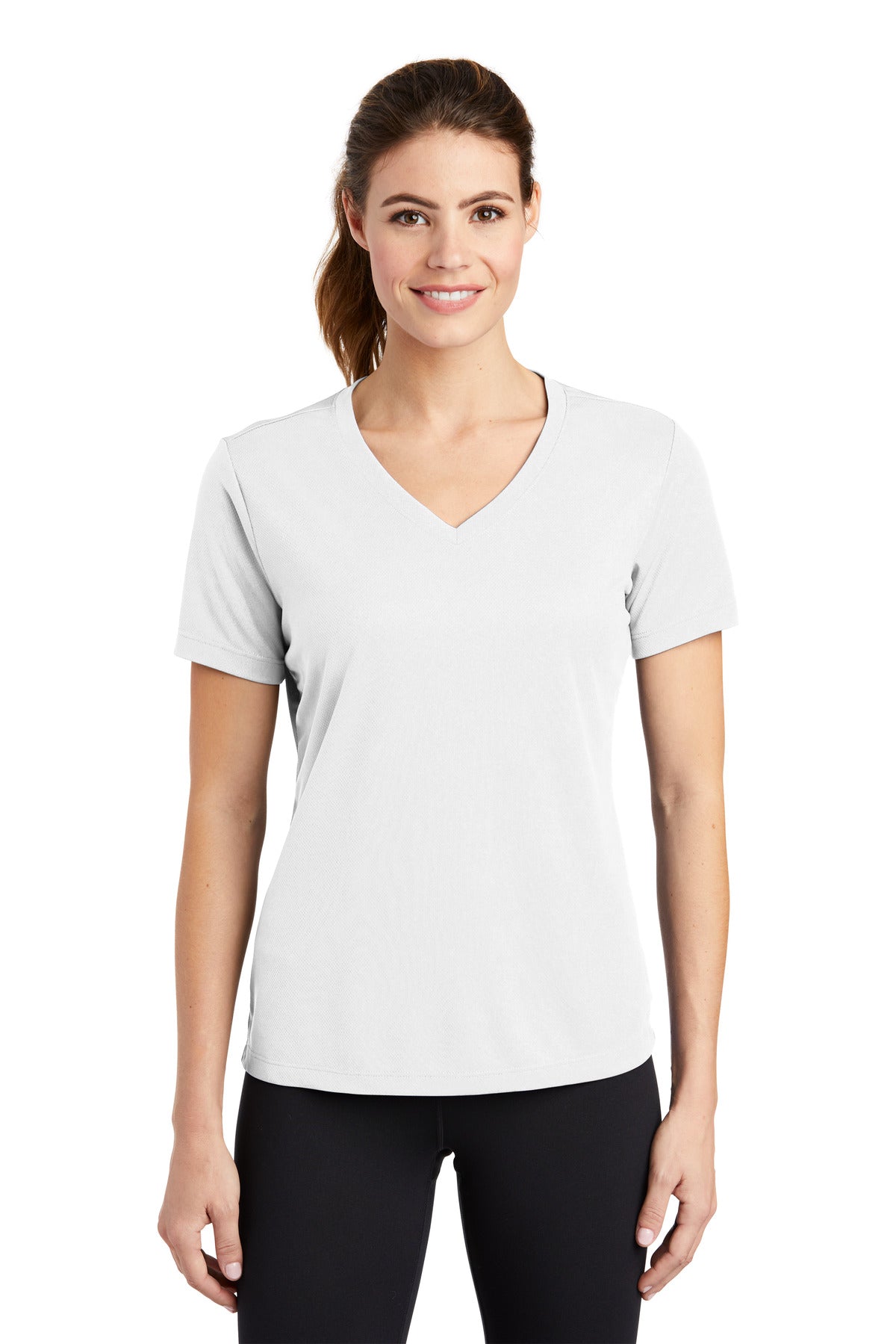 Sport-Tek? Women's PosiCharge? RacerMesh? V-Neck Tee. LST340