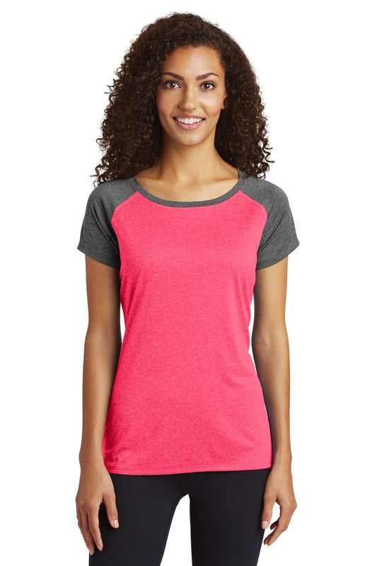 Sport-Tek ? Women's Heather-On-Heather Contender ? Scoop Neck Tee. LST362