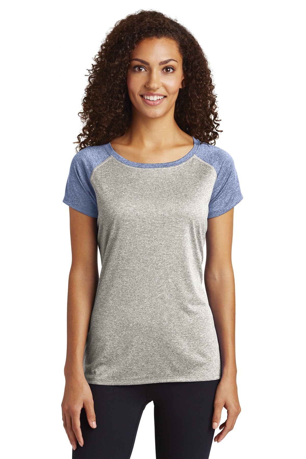 Sport-Tek ? Women's Heather-On-Heather Contender ? Scoop Neck Tee. LST362