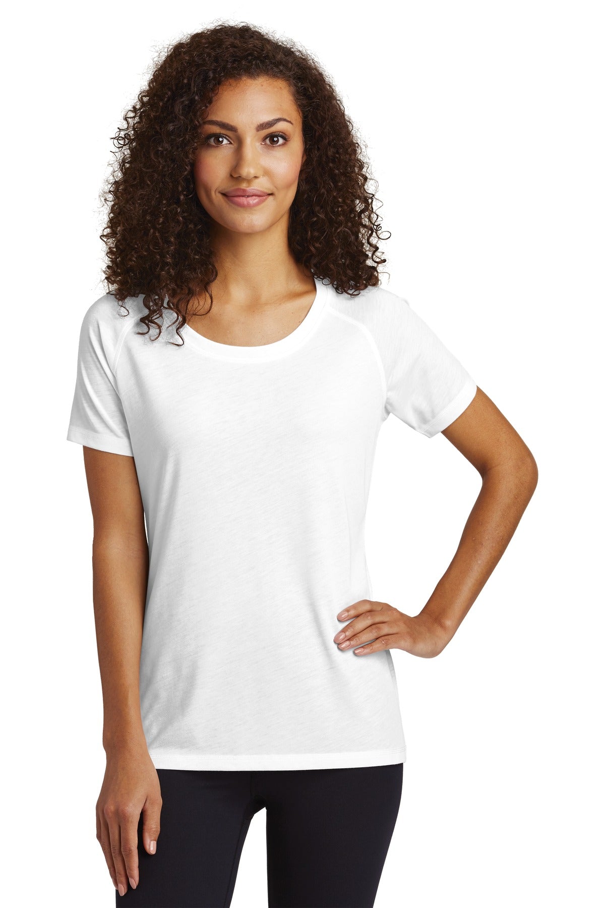 Sport-Tek ? Women's PosiCharge ? Tri-Blend Wicking Scoop Neck Raglan Tee. LST400