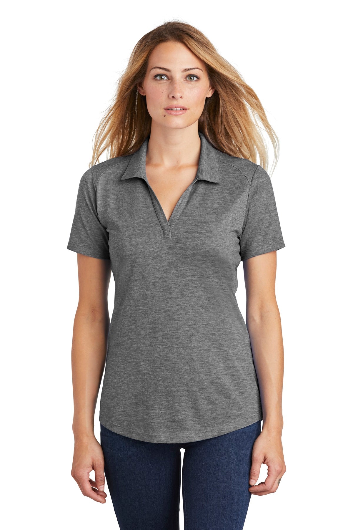 Sport-Tek ? Women's PosiCharge ? Tri-Blend Wicking Polo. LST405