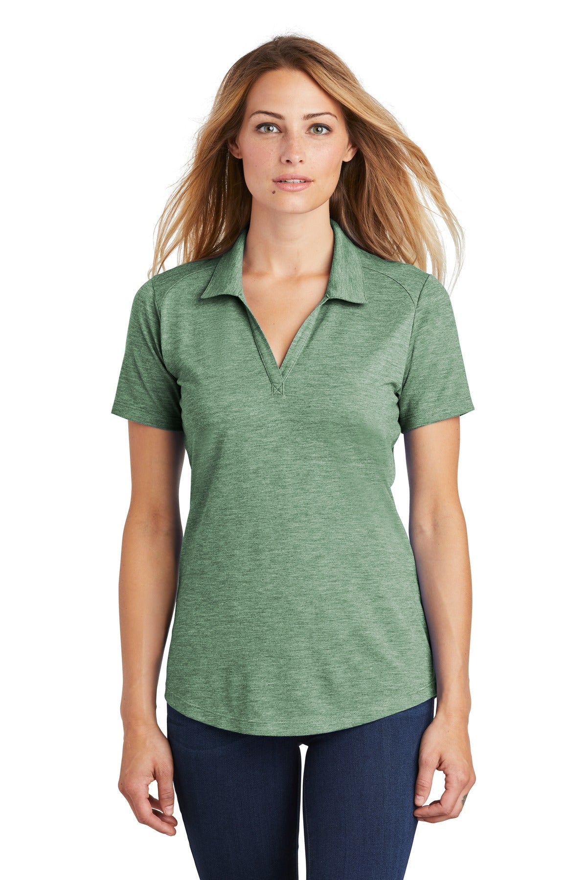 Sport-Tek ? Women's PosiCharge ? Tri-Blend Wicking Polo. LST405