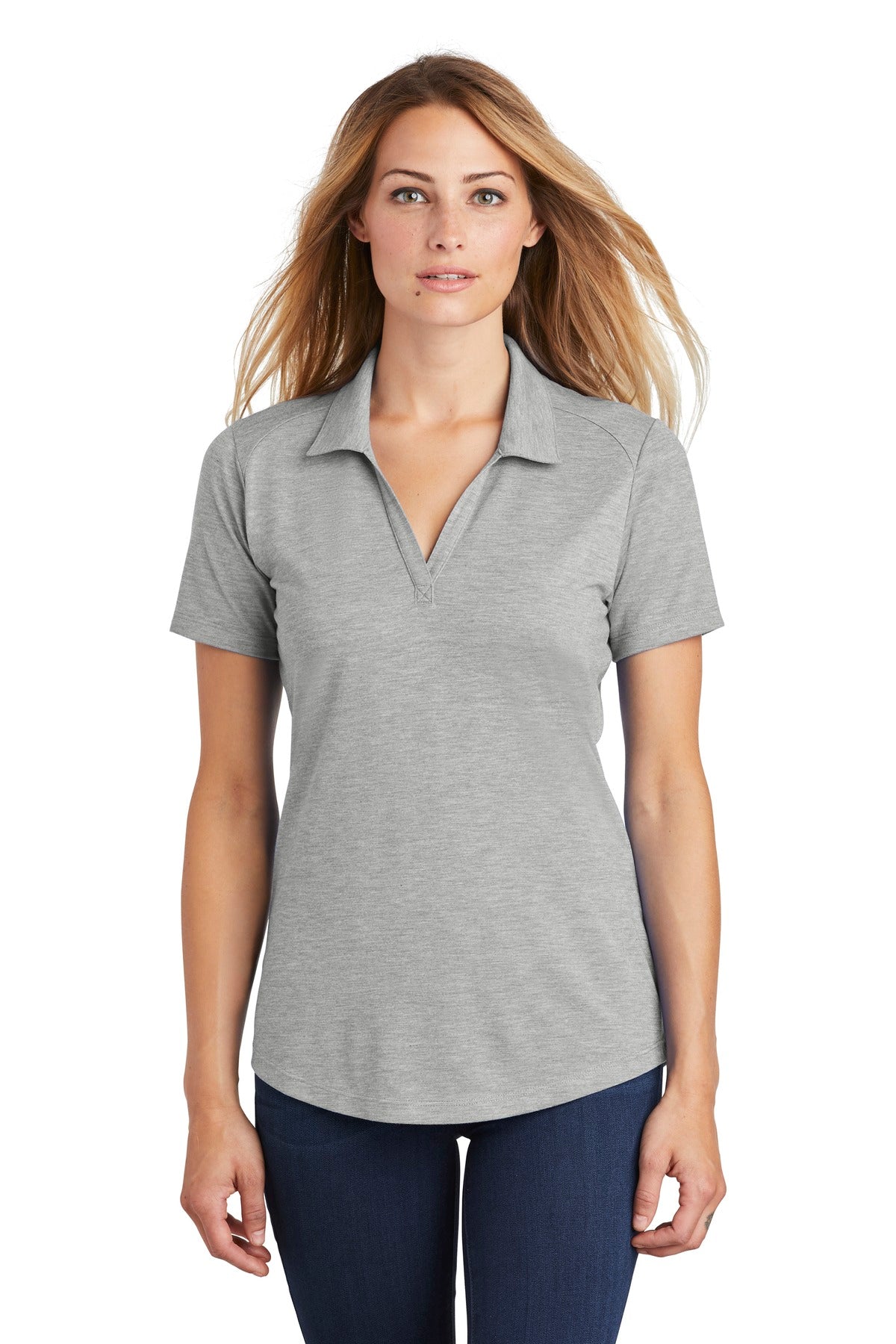 Sport-Tek ? Women's PosiCharge ? Tri-Blend Wicking Polo. LST405