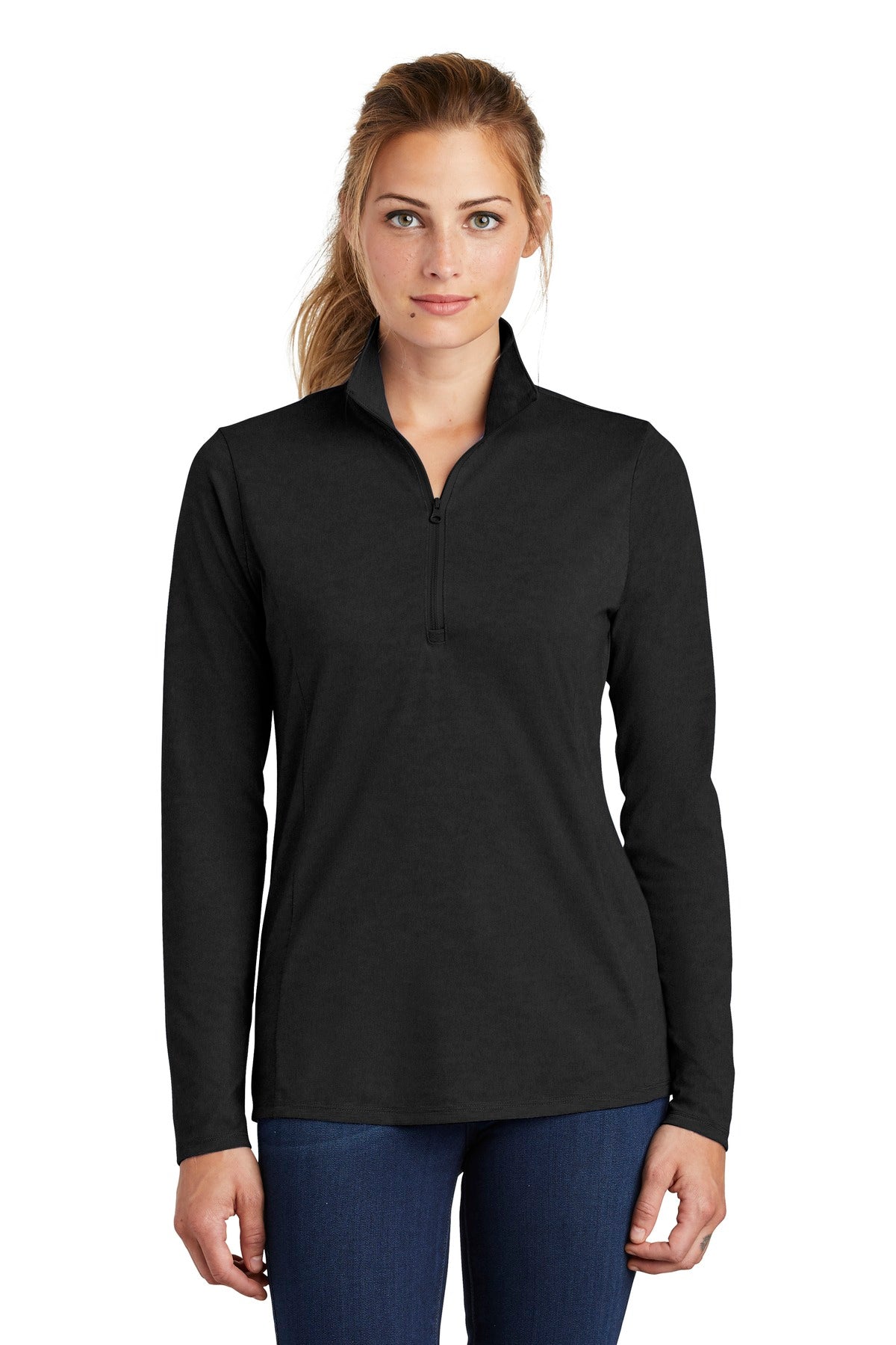 Sport-Tek ? Women's PosiCharge ? Tri-Blend Wicking 1/4-Zip Pullover. LST407