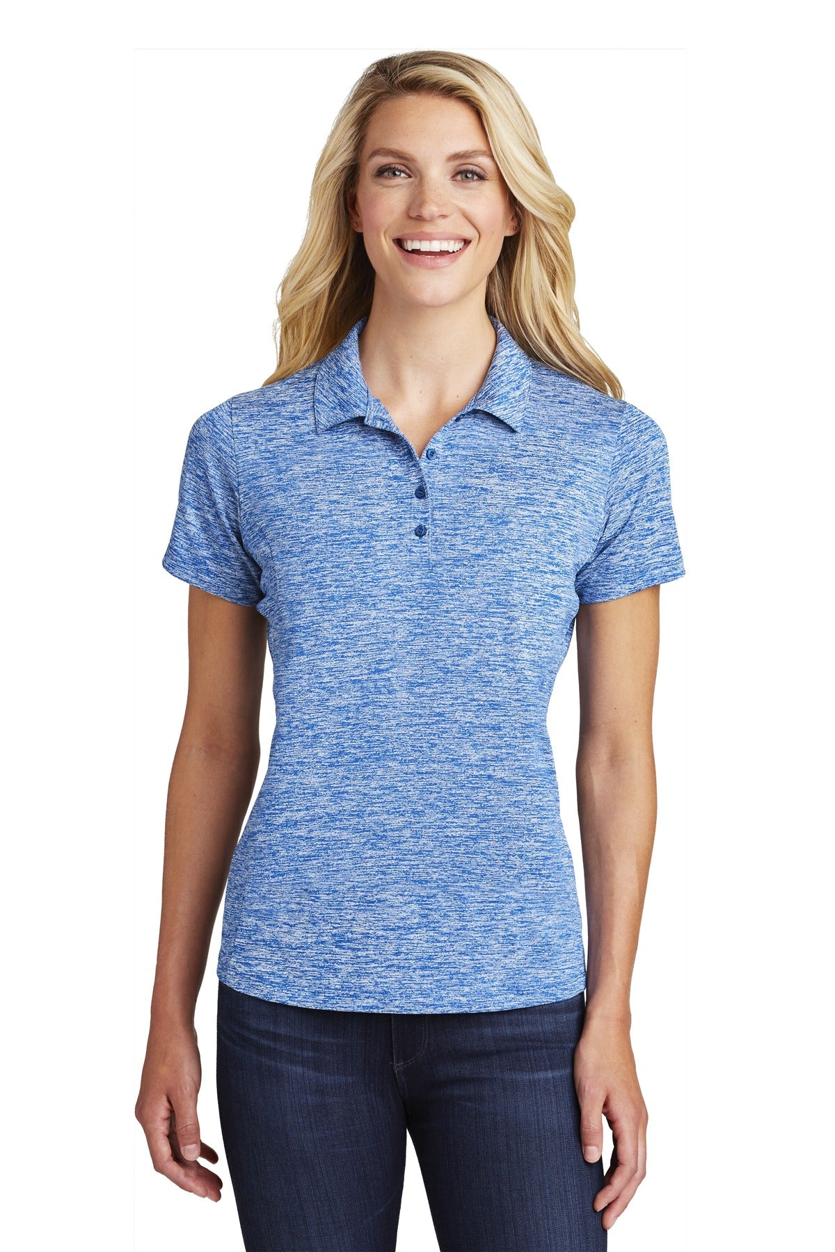 Sport-Tek ? Women's PosiCharge ? Electric Heather Polo. LST590