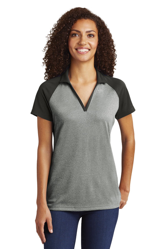 Sport-Tek ? Women's PosiCharge ? RacerMesh ? Raglan Heather Block Polo. LST641