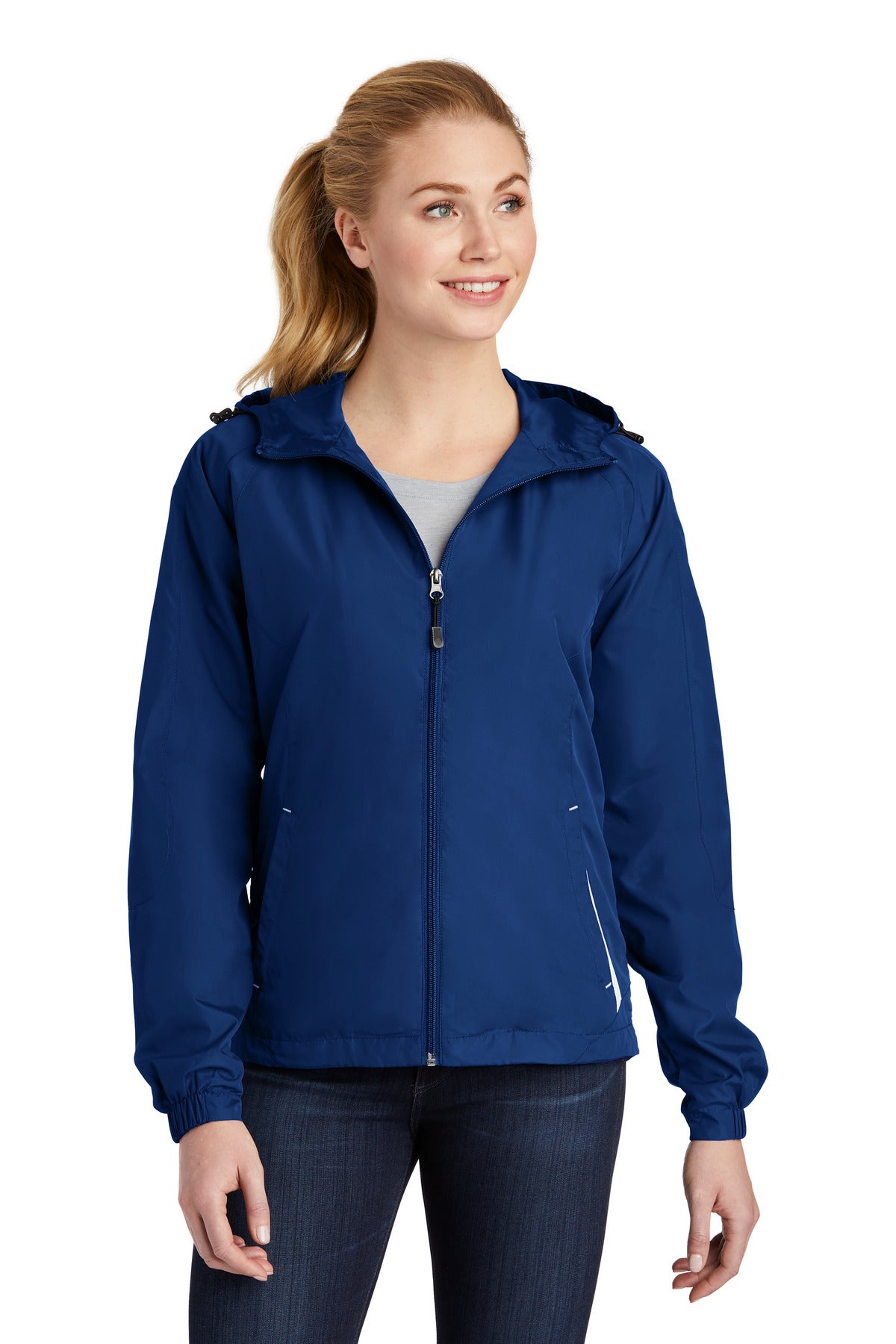 Sport-Tek? Women's Colorblock Hooded Raglan Jacket. LST76