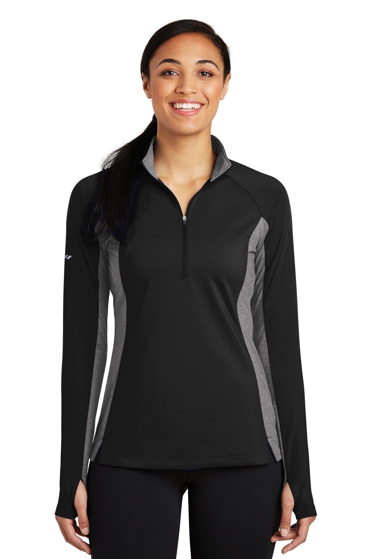 Sport-Tek? Women's Sport-Wick? Stretch Contrast 1/4-Zip Pullover. LST854