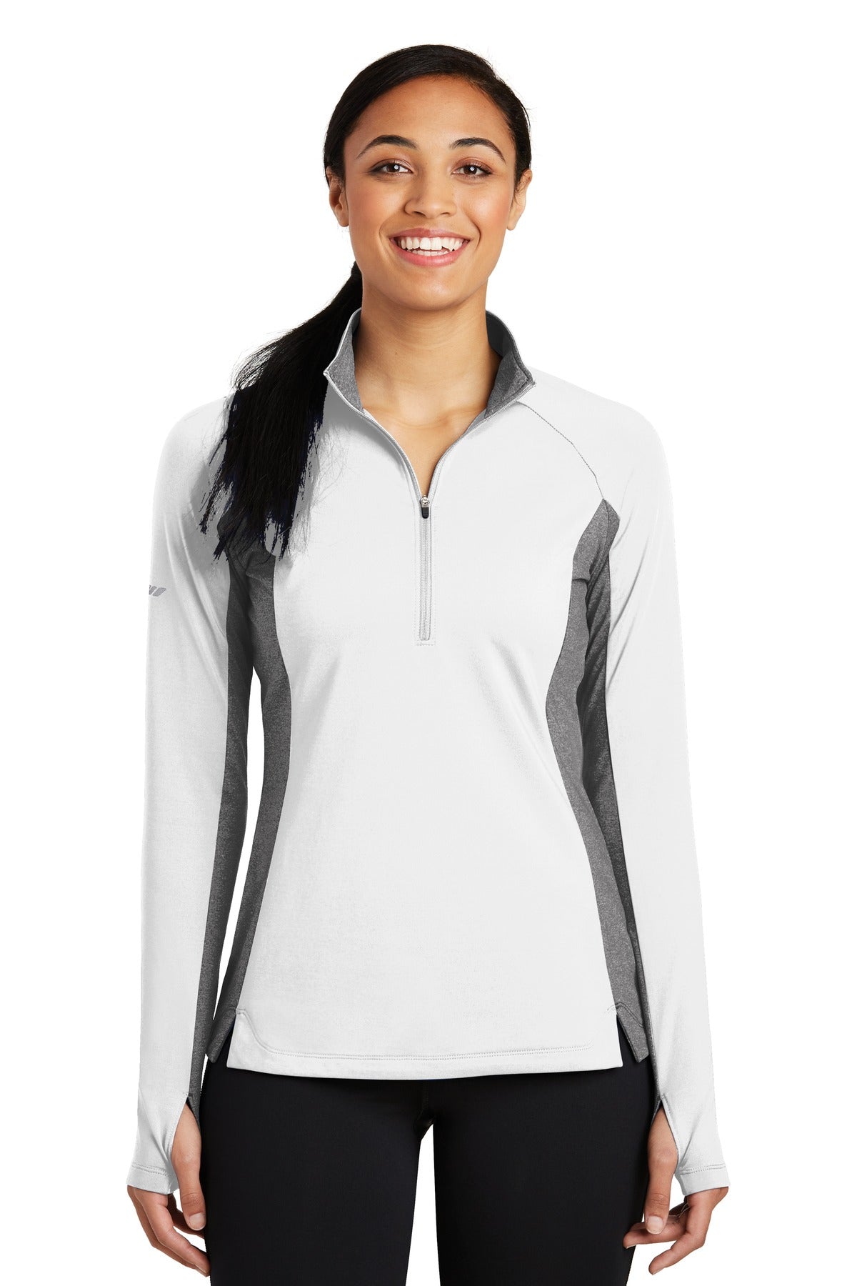 Sport-Tek? Women's Sport-Wick? Stretch Contrast 1/4-Zip Pullover. LST854