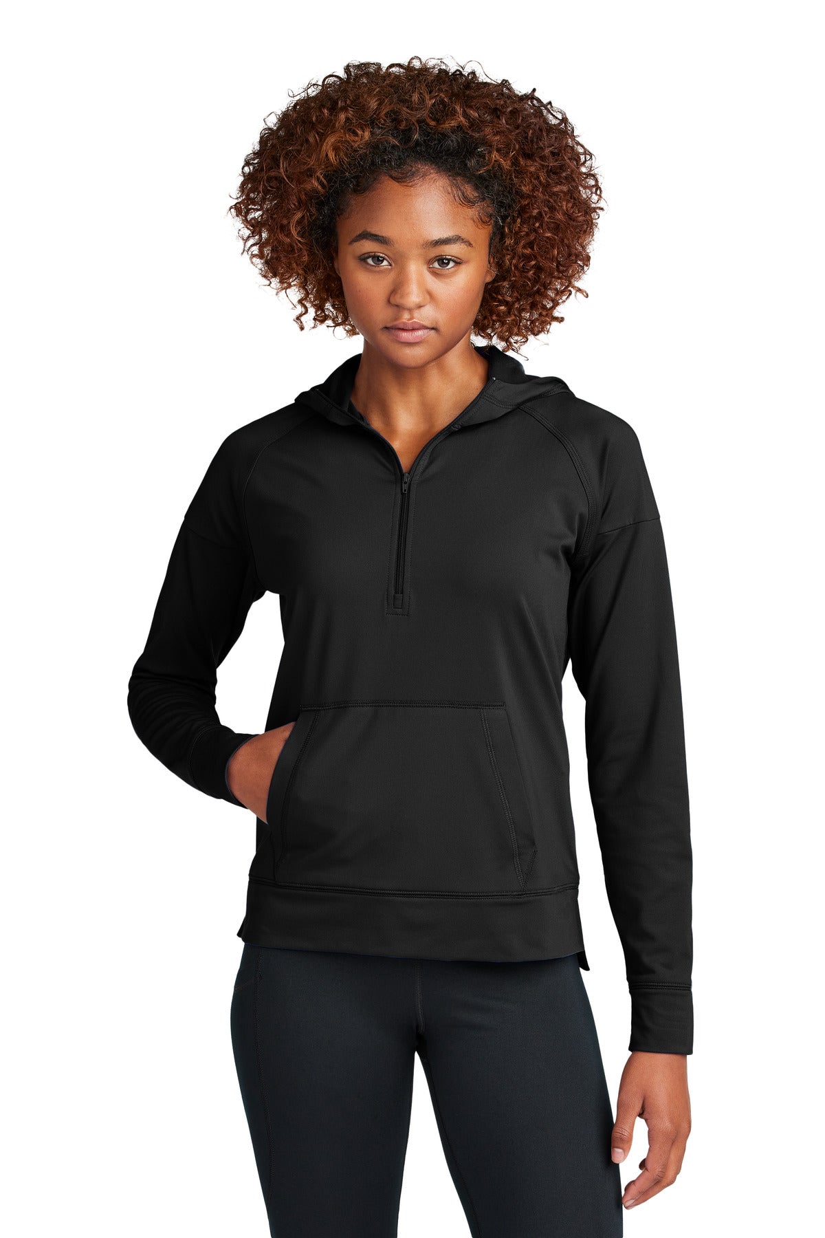 Sport-Tek? Women's Sport-Wick? Stretch 1/2-Zip Hoodie LST856