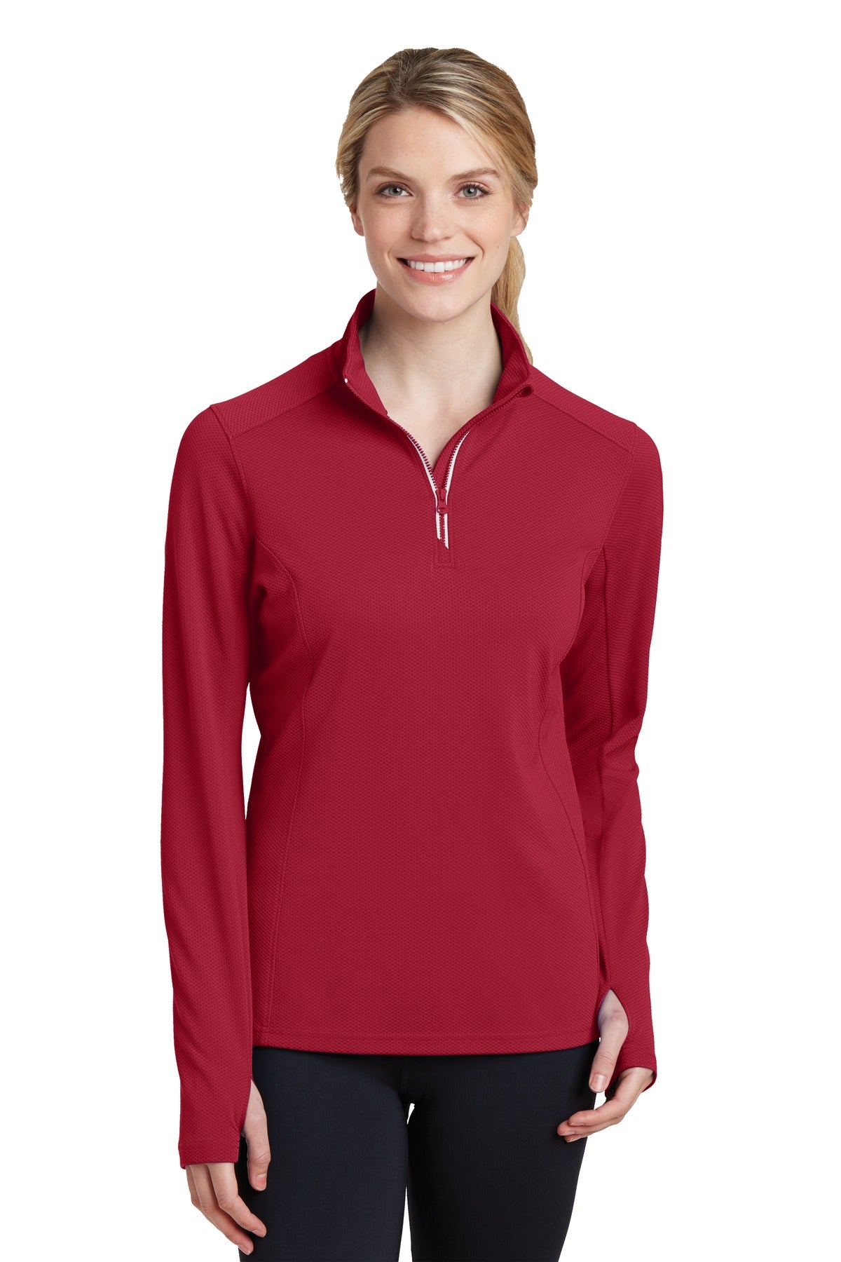 Sport-Tek? Women's Sport-Wick? Textured 1/4-Zip Pullover.  LST860