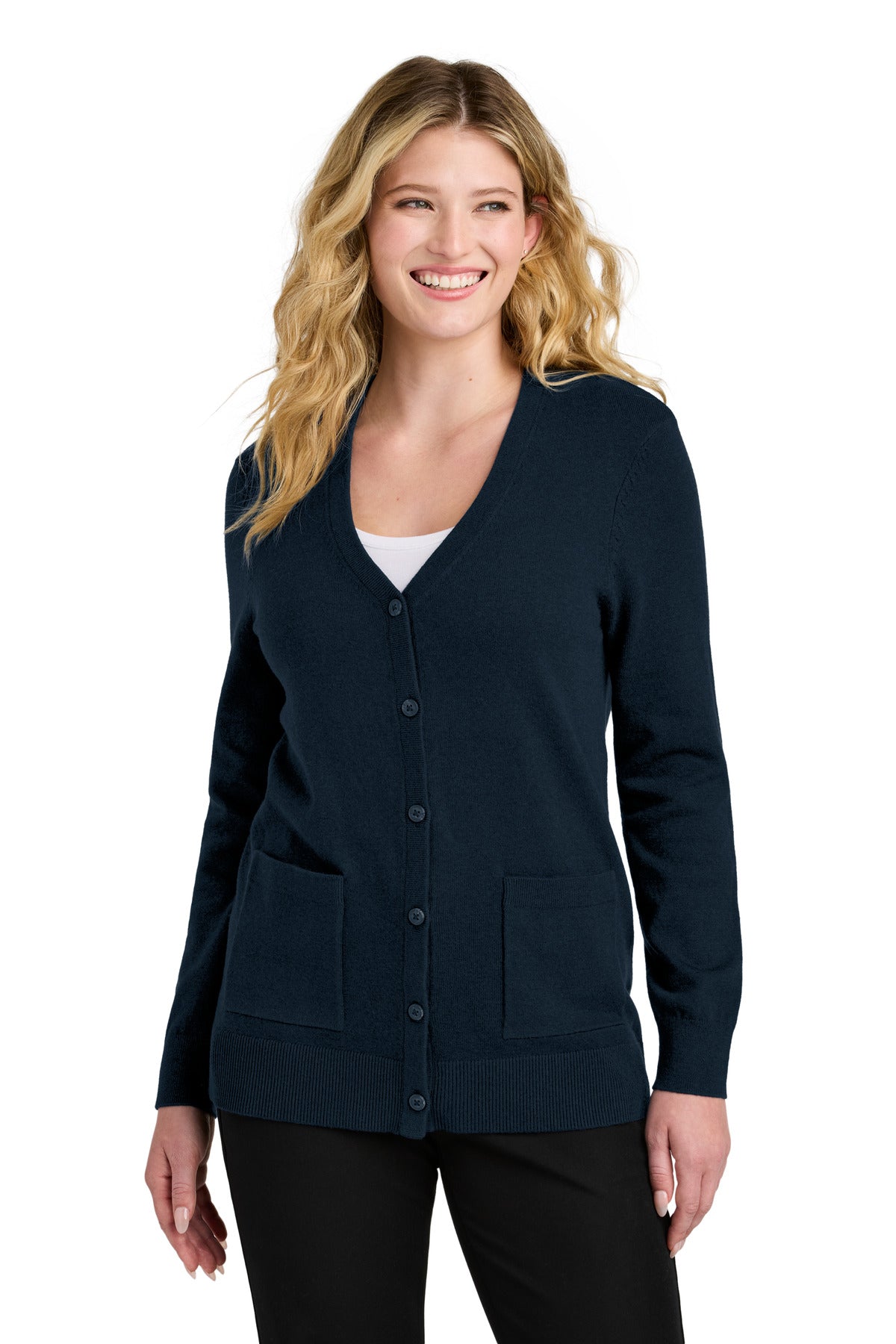 Port Authority? Women's Easy Care Button-Up Cardigan Sweater LSW4150